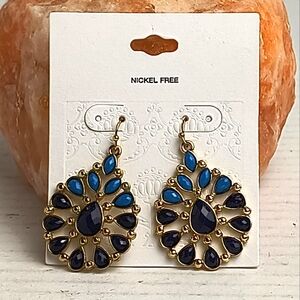 Target 🎯 Nickel Free Dangle Earrings Multi/Blue Bohemian Casual